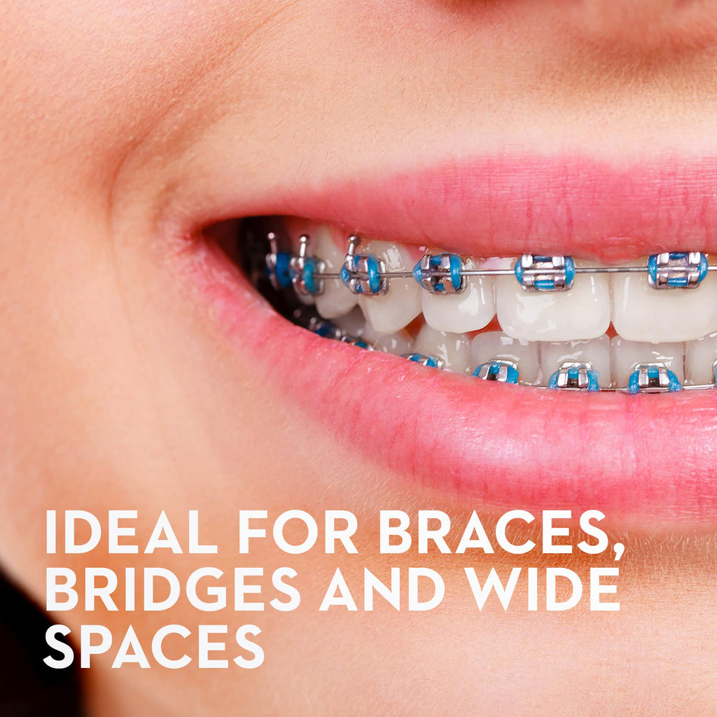 Oral-B Super Floss Pre-Cut Strands, Dental Floss for Bridges, Braces and Wide Spaces, 100 Strands