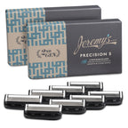 Jeremy's Razors for Men - Precision 5 Razor Blade Refills - 8 Cartridges (Fits All 2nd Gen Jeremy's Handles) - Precision Trimmer, Stainless Steel Design, Lubricating Strip - Men's Shaving Blades