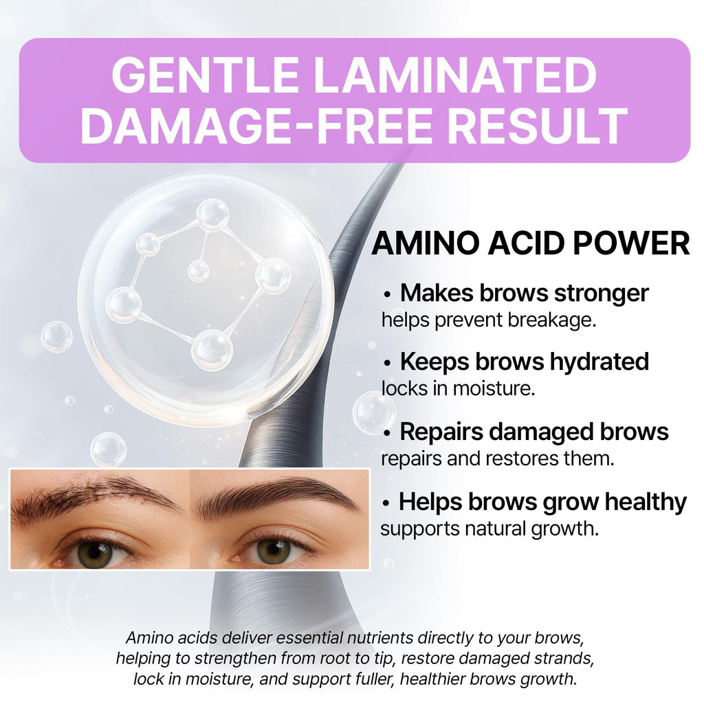 At Home Brow Lamination Kit - DIY Eyebrow Lamination Kit Professional Eye Brow Perm Kit Instant DIY Eyebrow Lift Kit for Fuller Thicker Brows Lasts For Upto 8 Weeks