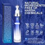 Eye Serum with 8% Caffeine & 8% Retinol Under Eye Cream 0.5 Fl Oz | Hyaluronic Acid Niacinamide & Peptides 360° Cooling Roller for Dark Circles Puffiness Fine Lines & Wrinkles,