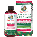 MARYRUTH'S Liquid Multivitamin + Hair Growth, Clinically Thicker Hair, 15oz | Clinically Tested in Women for Thicker Hair & Facial Wrinkles, Biotin 10000mcg, Lustriva Hair Growth Supplements, Skin Care