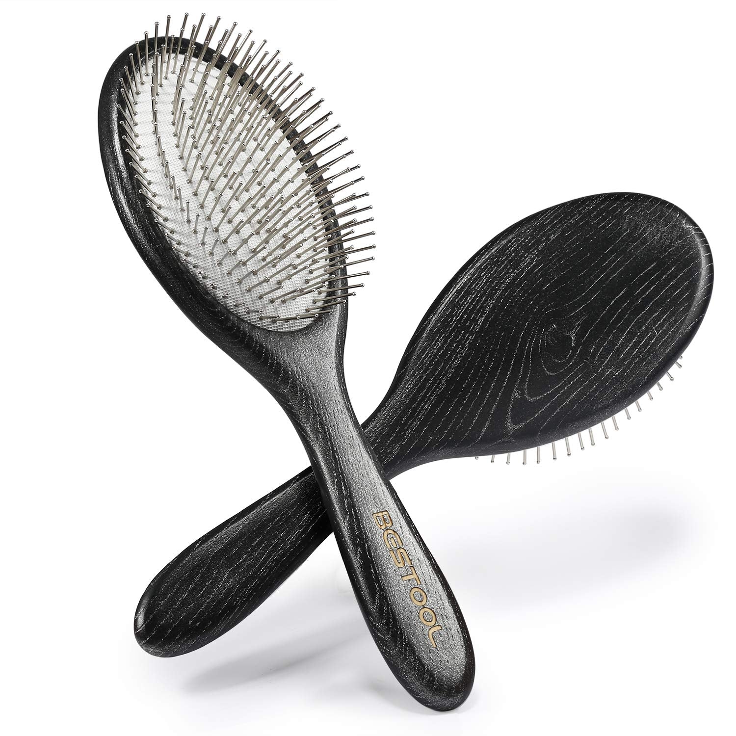 Buy now BESTOOL Hair Brush, Paddle Detangler Brush with Metal Bristles for Women/Men/Kids Detangling & Massaging, Anti Static, Best for All Hair Types Wet & Dry DailyUse at indiglob india