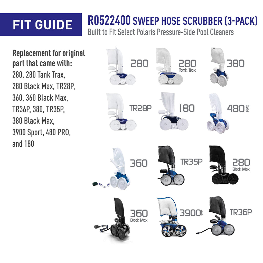 Polaris Genuine Parts R0522400 Sweep Hose Scrubber Replacement