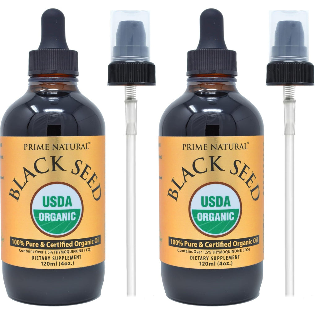 Prime Natural Organic Black Seed Oil Cold Pressed Cumin Seed Oil 4oz