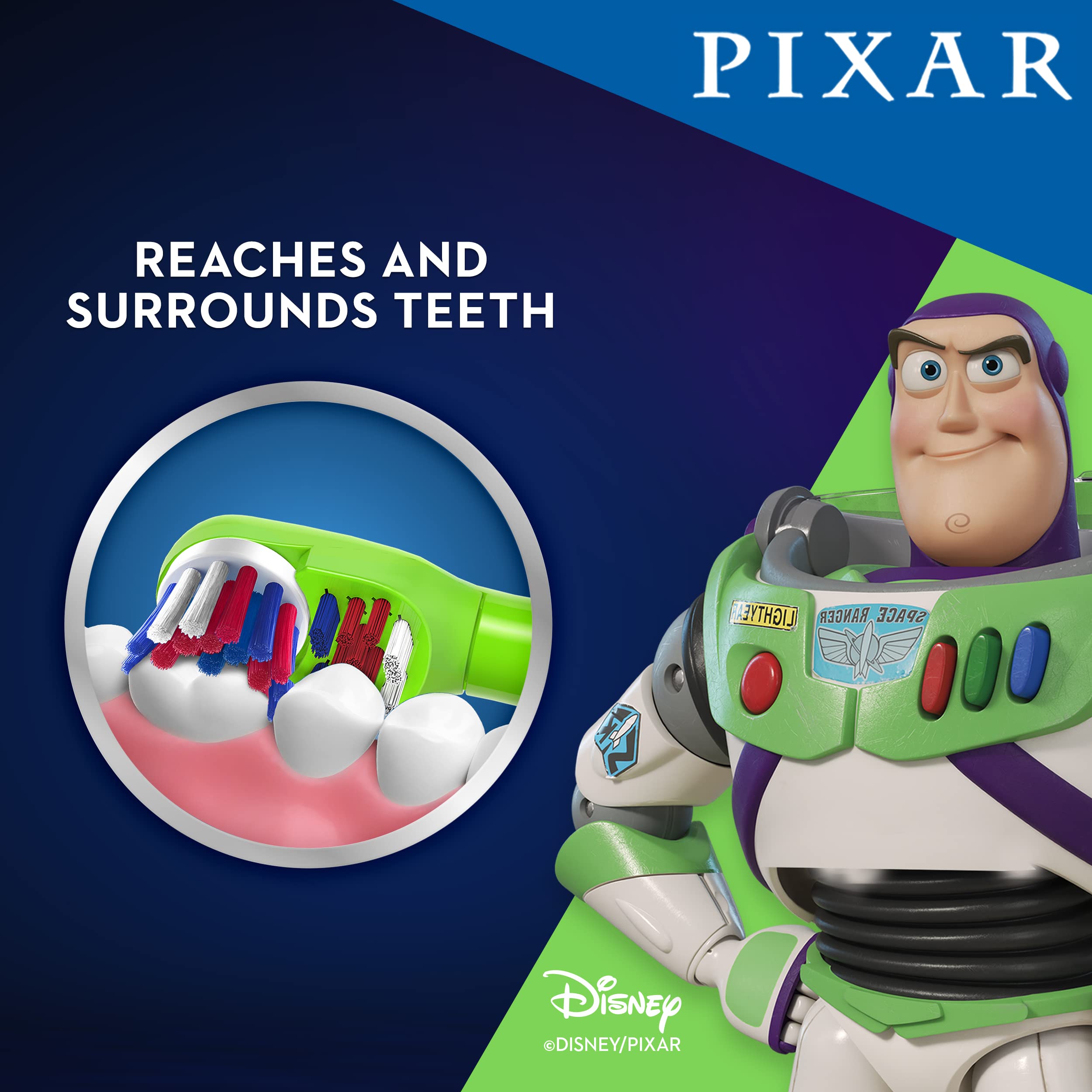 Buy now Oral-B Kid's Battery Toothbrush Featuring Disney's Buzz Lightyear, Soft Bristles, for Kids 3+ at indiglob india