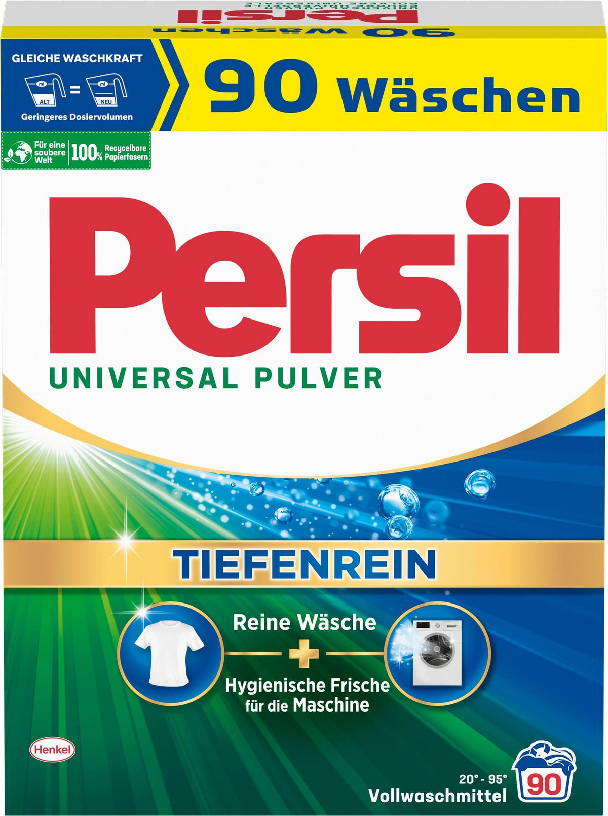 Persil Universal Detergent Powder (90 Loads | 11.9 lbs | 5.4 kg) - All-in-one Solution For Deep Clean Laundry And Freshness For The Machine