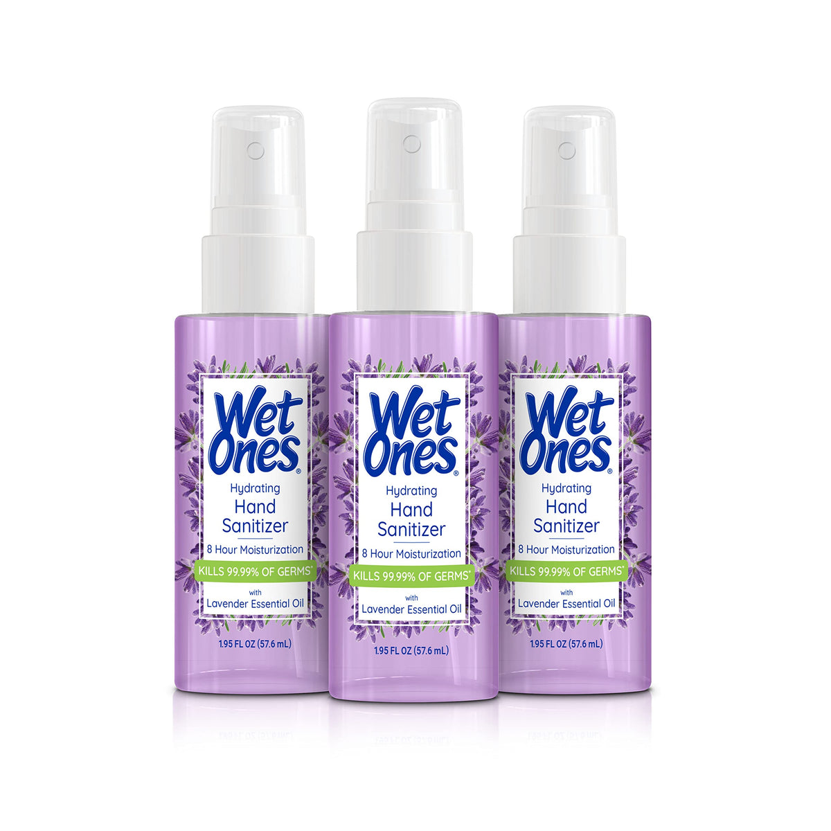 Wet Ones Hand Sanitizer Spray Travel Size, Lavender, 1.95 Fl Oz (3 Pack)