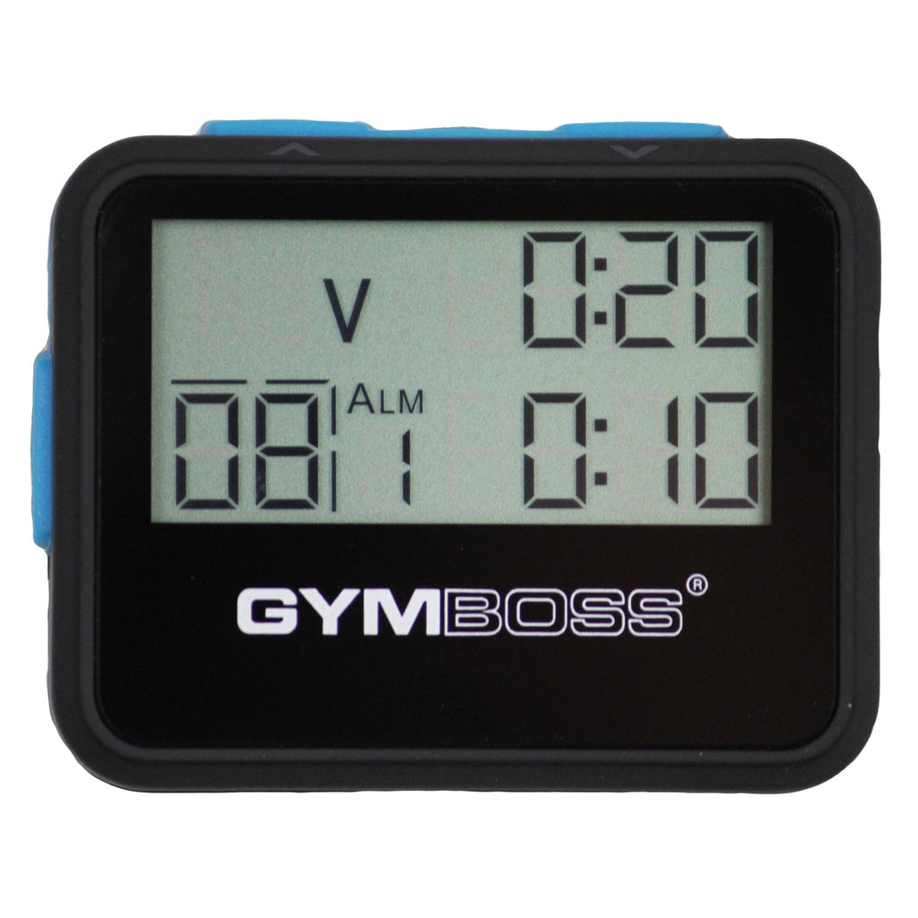 Gymboss Interval Timer and Stopwatch - Black/Blue SOFTCOAT