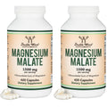 Magnesium Malate 1,500mg, Daytime Energy + Muscle Support, 420 Capsules | Daytime Energy + Muscle Supplement, 225mg Elemental Mg per Serving, Malic Acid for Cellular Energy, Vegan + Non-GMO