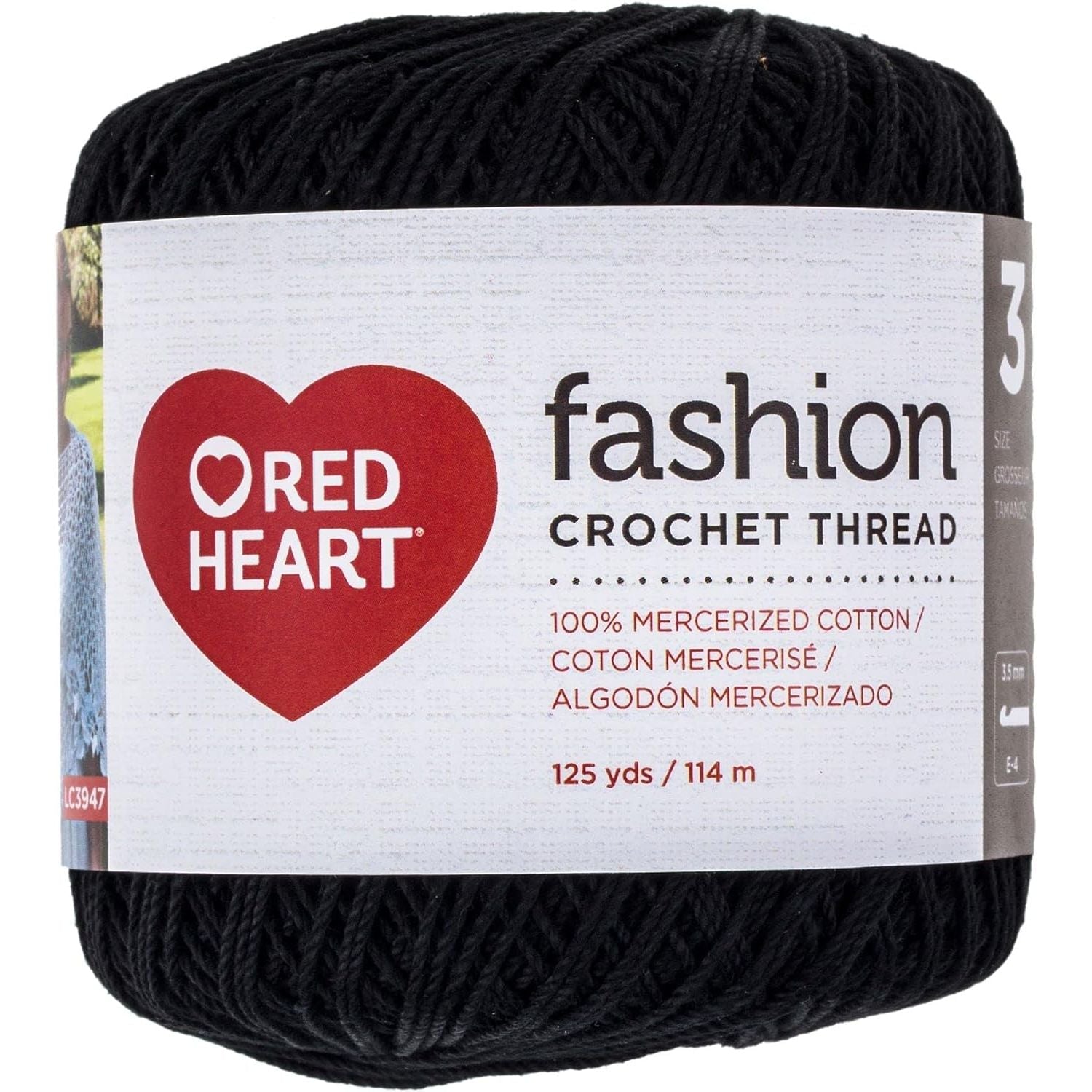 Buy now Red Heart Crochet Thread Yarn, 300 Yards, Victory Red, 1 Count (Pack of 1) 125 Yards Black Size 3 at indiglob india