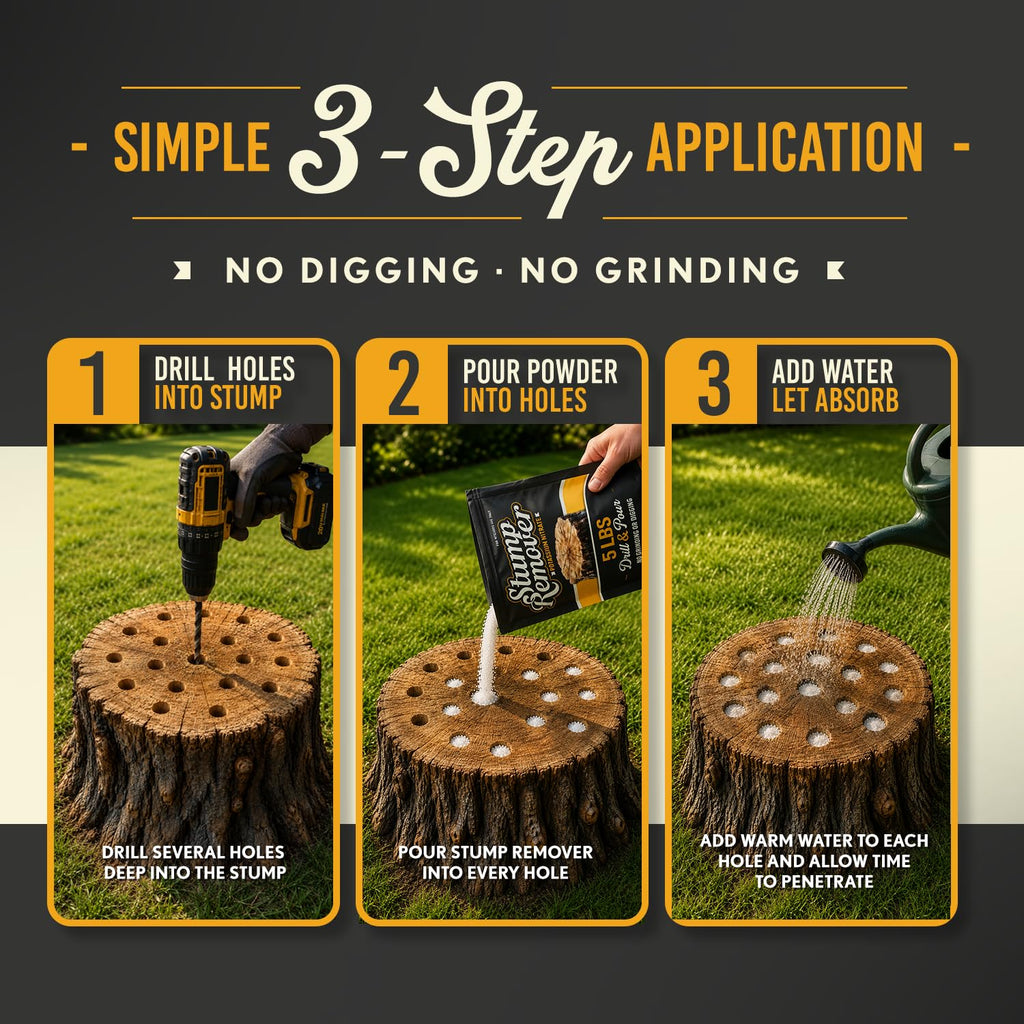 Potassium Nitrate Stump Remover - 5lbs - Drill and Pour - Potassium Nitrate Powder