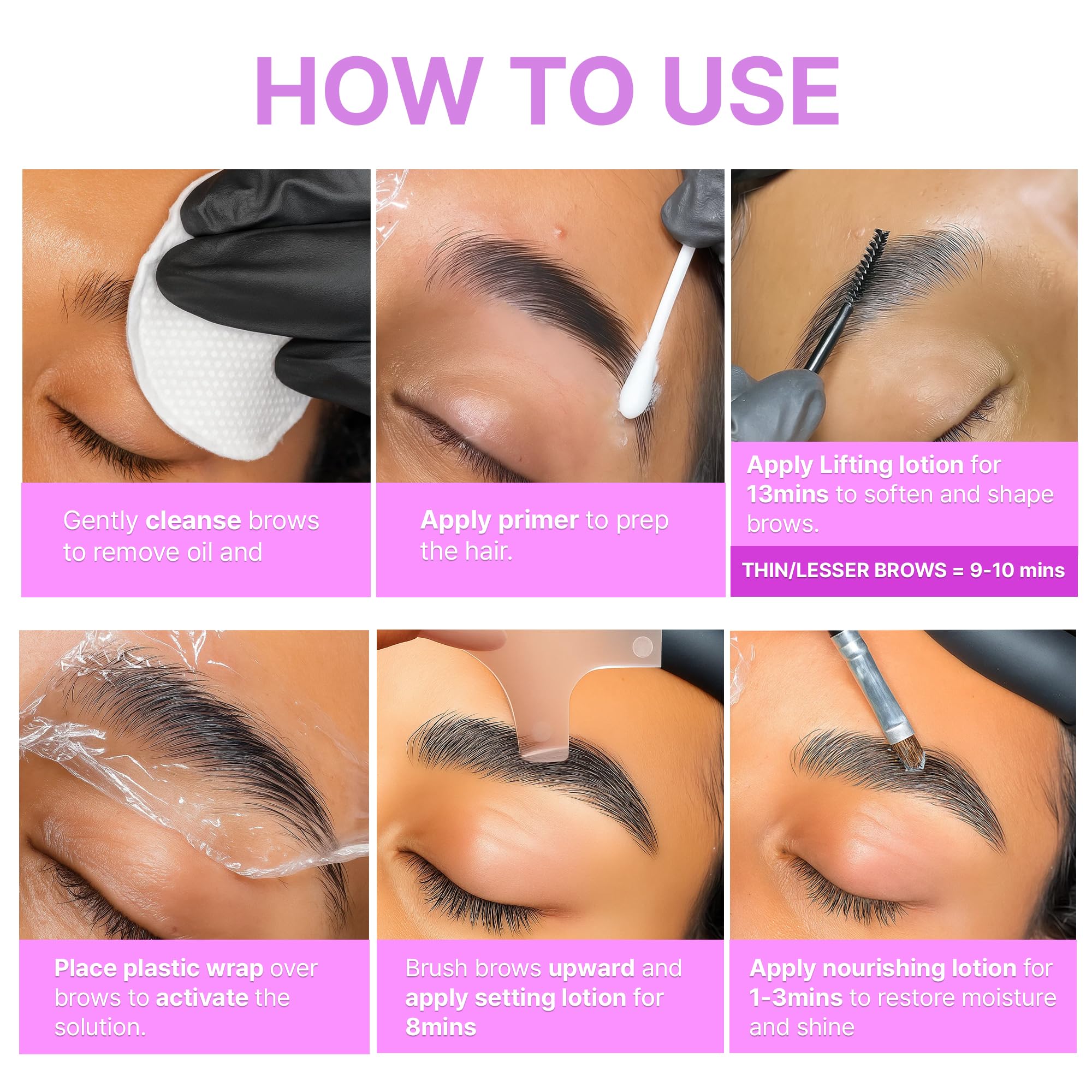 At Home Brow Lamination Kit - DIY Eyebrow Lamination Kit Professional Eye Brow Perm Kit Instant DIY Eyebrow Lift Kit for Fuller Thicker Brows Lasts For Upto 8 Weeks