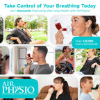AirPhysio | Drug-Free Portable Breathing Trainer Device for Lungs | Breathe Better, Improve Lung Health & Mucus Clearance | Average Lung Capacity Device | Made in Australia