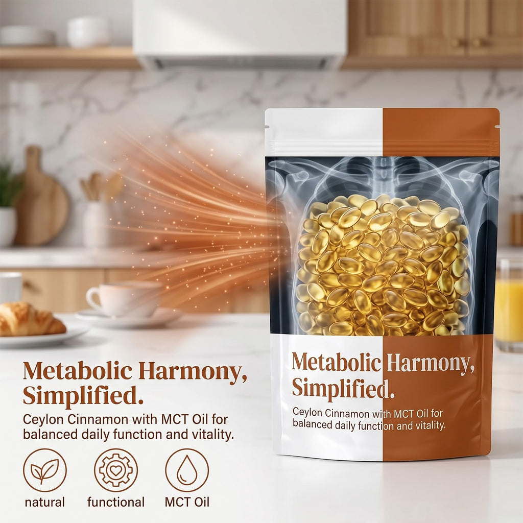 Metabolae Ceylon Cinnamon Capsules – 300 Softgels, Supports Metabolic Balance, Energy & Daily Wellness, Cinnamomum Verum Extract with MCT Oil, Non GMO (1)