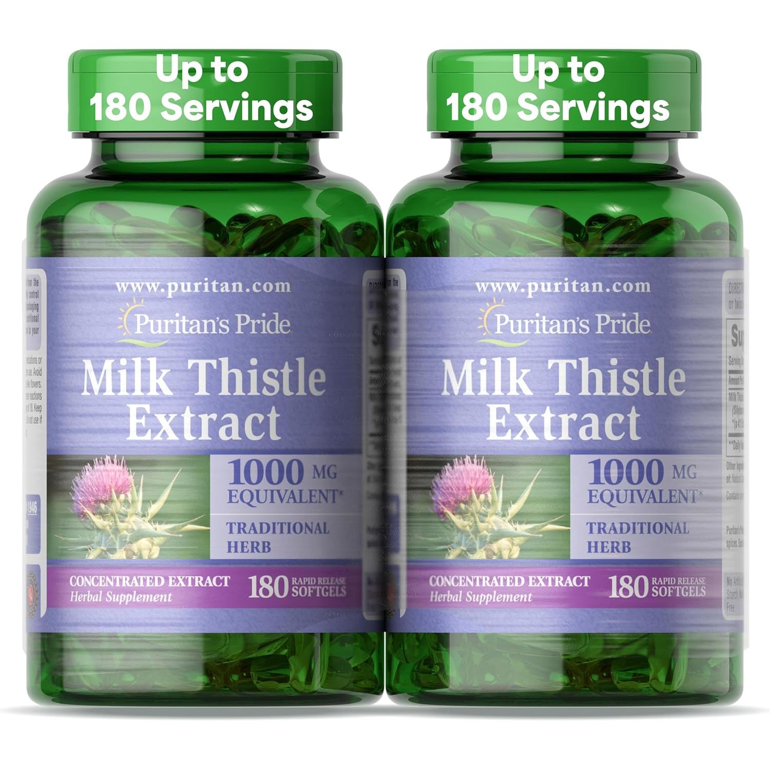Buy now Puritan's Milk Thistle 4:1 Extract 1000mg 180 Softgels (Silymarin) Liver Health 180 Count (Pack of 2) at indiglob india
