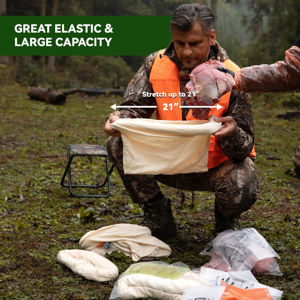 GearOZ Elk Game Bags Hunter Meat Bag for Caribou/Deer/Moose Hunting 5-Pack
