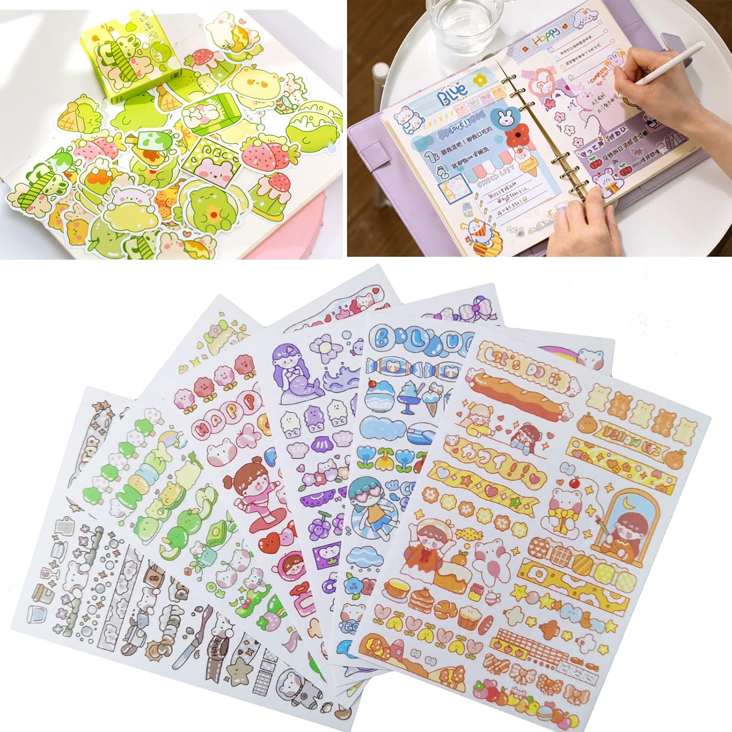 Buy now Cute Cartoon Rabbits Decoration Stickers for Scrapbook Planners Gift Packing Scrapbooking Album Planner Journal Arts DIY Craft at indiglob india
