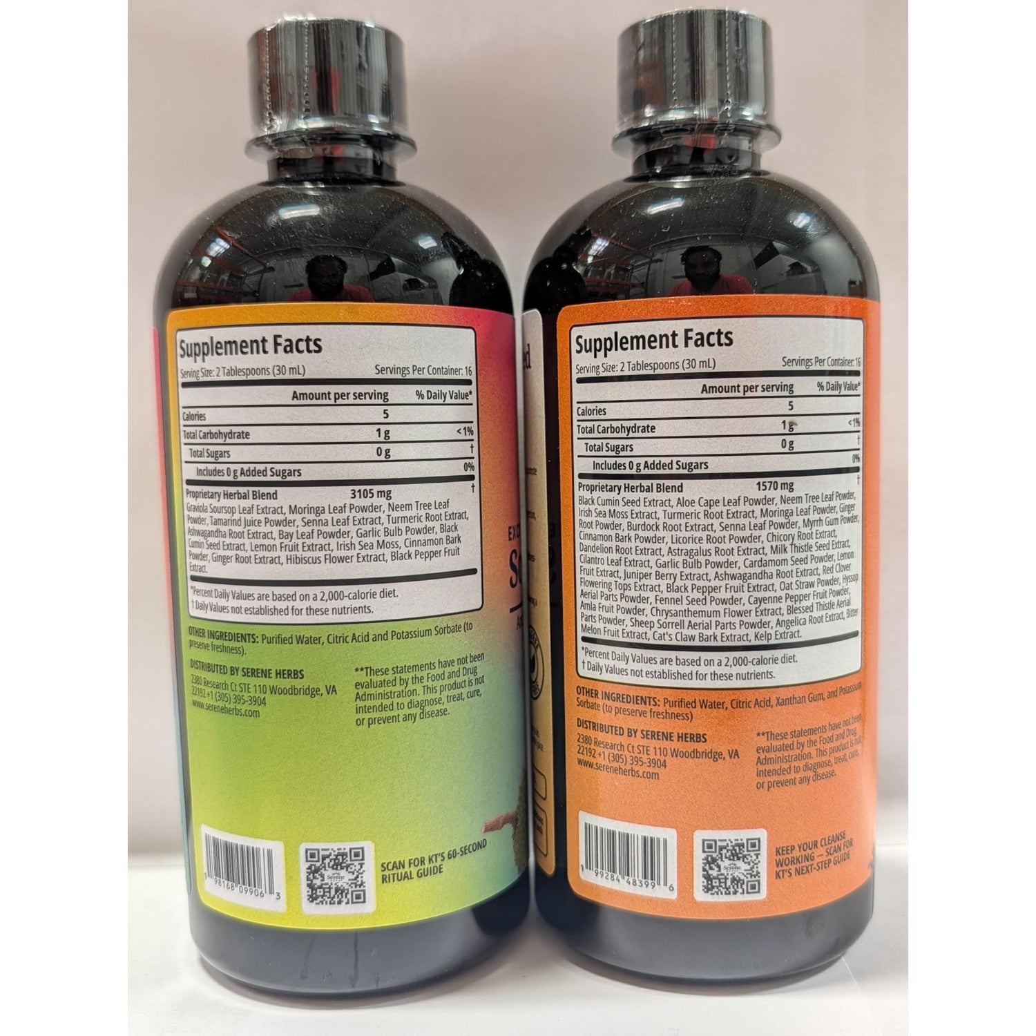 Serene Herbs Soursop Bitters Liquid & Black Seed Bundle – Organic Herbal Guanabana for Digestive Support – Vegan, Non-GMO – 32 oz (16 oz Each), (2 Pack)