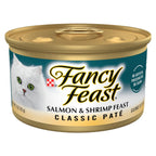 Purina Fancy Feast Salmon and Shrimp Feast Pate Wet Cat Food(24)3 oz Cans