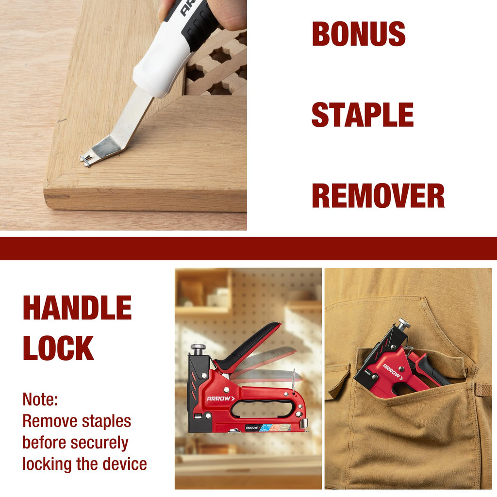 Arrow Heavy Duty 3-in-1 Upholstery Staple Gun with 3000 Staples