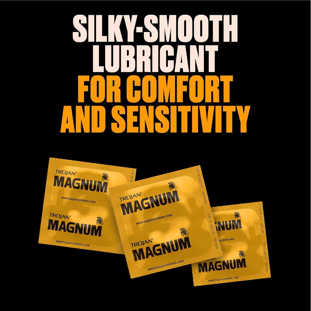 Buy now Trojan Magnum Large Size Lubricated Condoms - 12 count at indiglob india