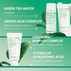 innisfree Green Tea Amino Acid Cleansing Foam, Sulfate-Free Hydrating Korean Face Wash, Gentle Lather, pH-Balanced Skincare
