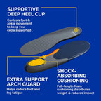 Buy now Dr. Scholl's Heavy Duty Support Insole Orthotics, Big & Tall, 200lbs+, Wide Feet, Shock Absorbing, Arch Support, Distributes Pressure, Trim to Fit Inserts, Work Boots & Shoes, Men Size 8-14, 1 Pair at indiglob india
