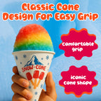 Concession Essentials Paper Snow Cone Cups, 6 oz, Wax Coated, Leakproof Water Cups for Shaved Ice, Water Cooler Dispenser, 100 Count