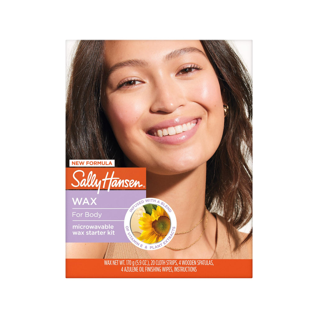 Sally Hansen Face Hair Removal Wax Strips Kit | At-Home Use 18 Count