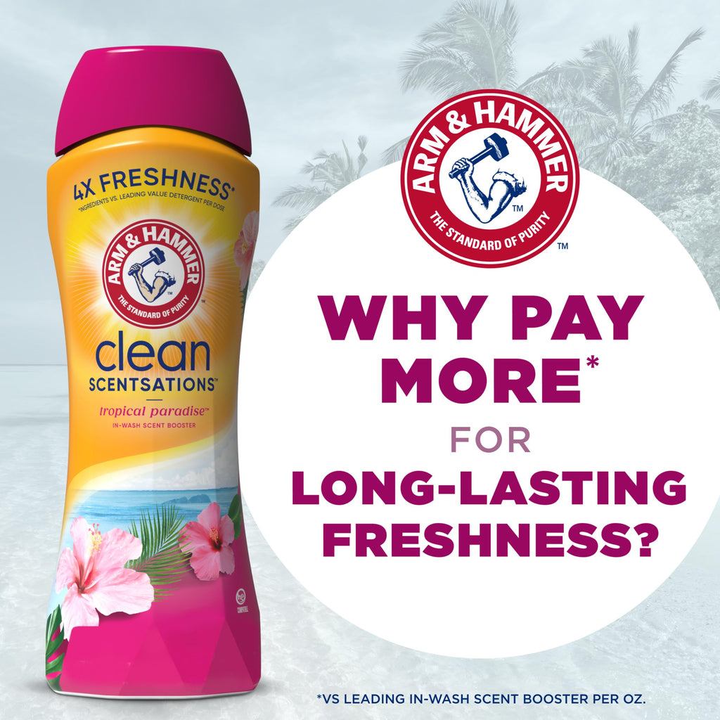 ARM & HAMMER Clean Scentsations Laundry Scent Booster, Tropical, 24 Oz