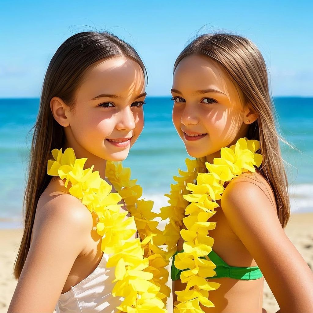 Buy now 36 Counts Hawaiian Leis Necklace Tropical Luau Hawaii Silk Flower Lei Theme Party Favors Wreaths Headbands Holiday Wedding Beach Birthday Decorations (3 Dozens) at indiglob india