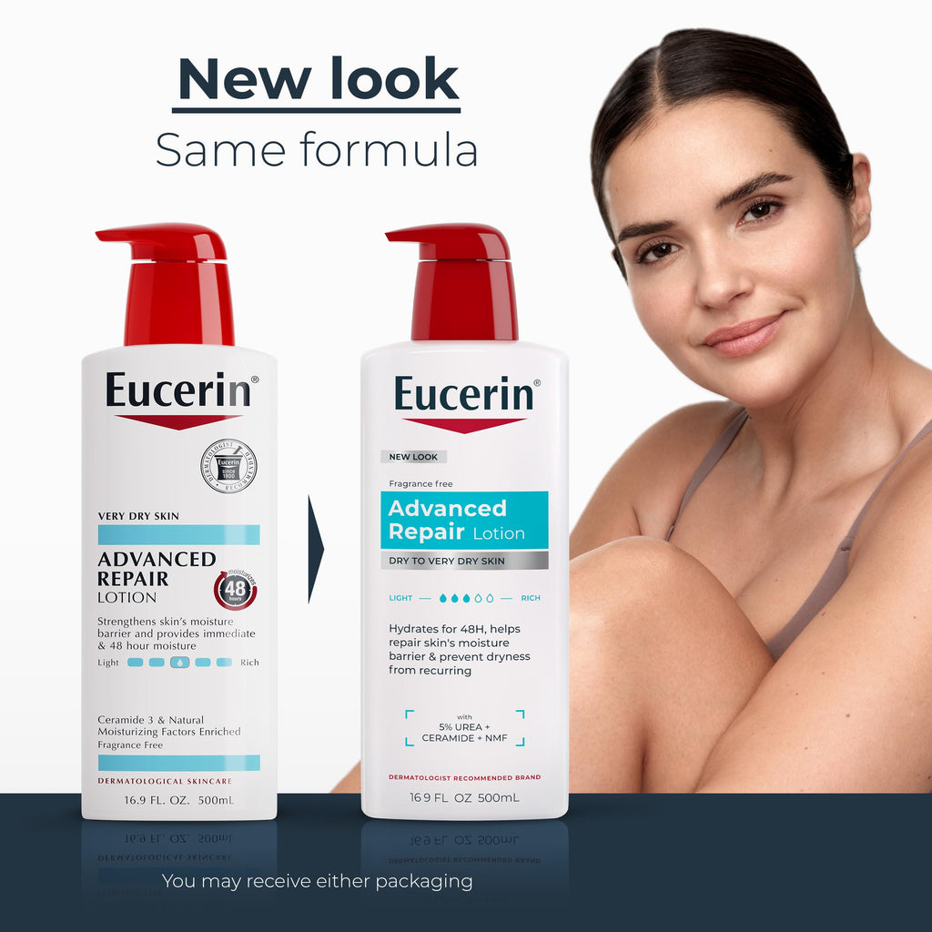 Eucerin Advanced Repair Lotion, Urea Enriched, 16.9 FL OZ