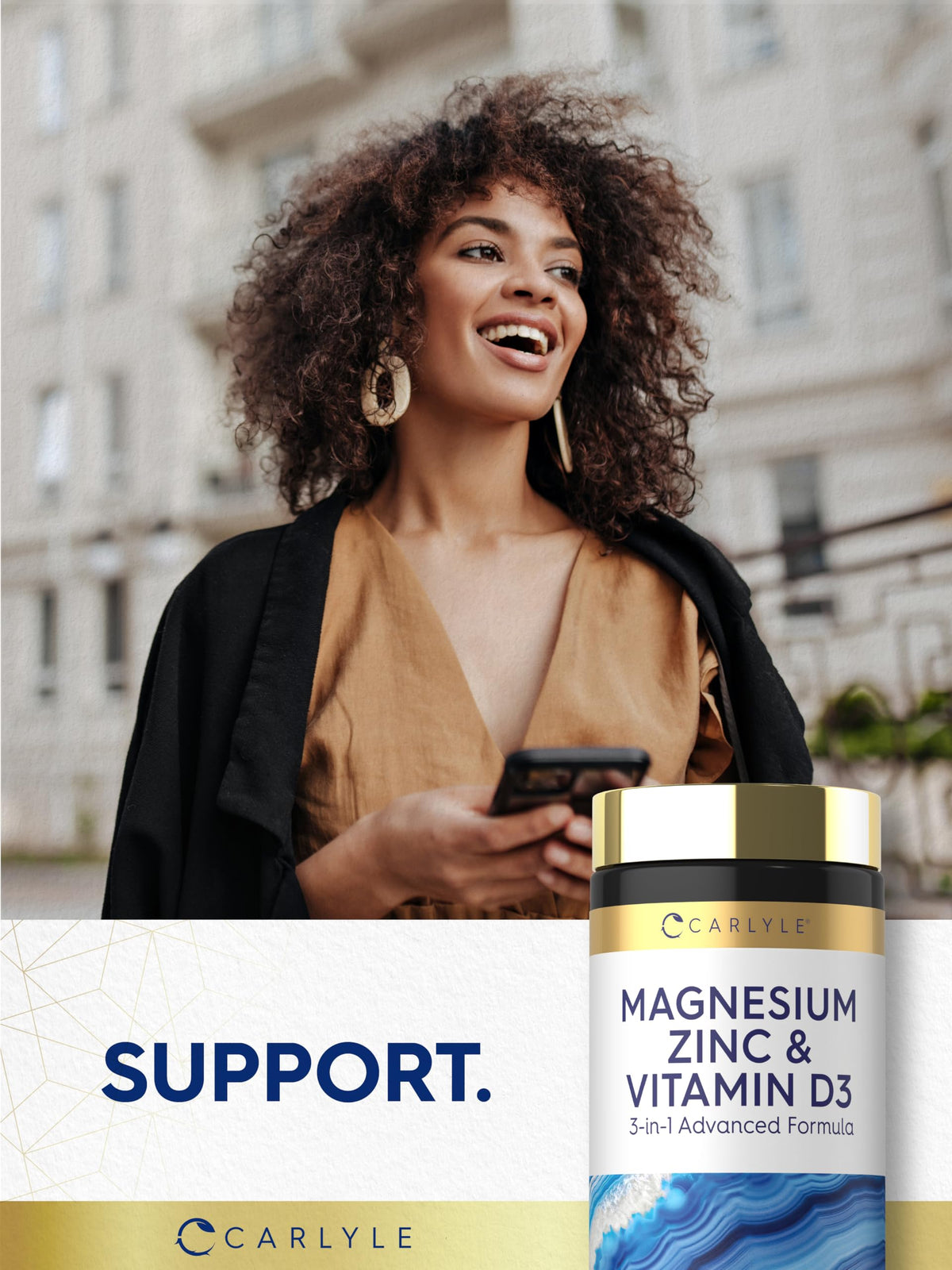 Carlyle Magnesium Zinc and Vitamin D3 | 90 Capsules