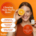 TruSkin Brightening Vitamin C Serum for Face with Hyaluronic Acid, 2 fl oz | Anti aging face serum with Vitamin E to improve the look of dark spots, fine lines, skin tone & support radiant-looking skin