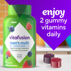 Vitafusion Sugar Free Men’s Multi Daily Gummy Multivitamins, Supports Energy Metabolism, Muscle and Immune Health (1), Mixed Berry Flavors, (Pack of 2)