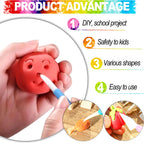 LINPHCEY Air Dry Clay Tools for Kids Ages 8+ Pottery Clay Tool Kit Plastic Clay Sculpting Tools Set for DIY Project, Modeling Polymer Clay Toys – Safe & Easy Grip for Beginners & Craft Lovers