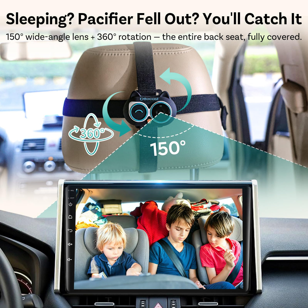 OTTOCAST Cabin Care Baby Car Camera & Wireless CarPlay Adapter