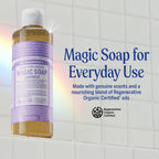Buy now Dr. Bronner's Magic Soap-Pure-Castile Liquid Soap (Lavender, 8 ounce)-Regenerative Organic Certified Oils, 18-in-1 Uses: Body, Hair, Laundry, Pets & Dishes, Concentrated, Vegan, Non-GMO at indiglob india