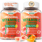 Liposomal Vitamin C 1000mg Gummies for Adults - Vitamin C Chewable with Elderberry, Zinc & 8mg Iron, Sugar Free Vit C Supplements, Daily Immune Support Gummies for Energy, Collagen Booster 60 Counts