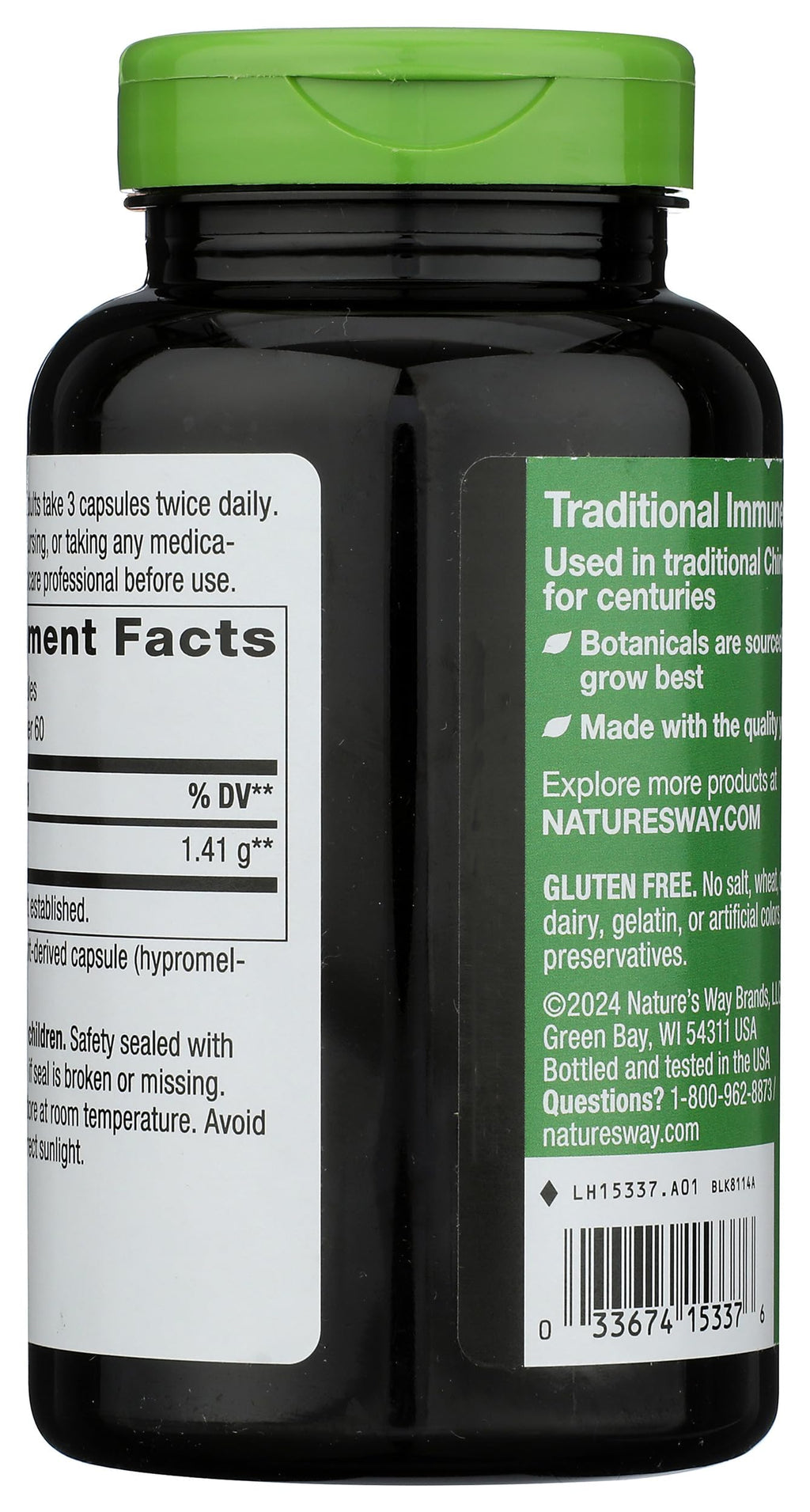 Nature's Way Astragalus Root, Traditional Immune Support*, Non-GMO Project Verified, Vegan, 180 Capsules