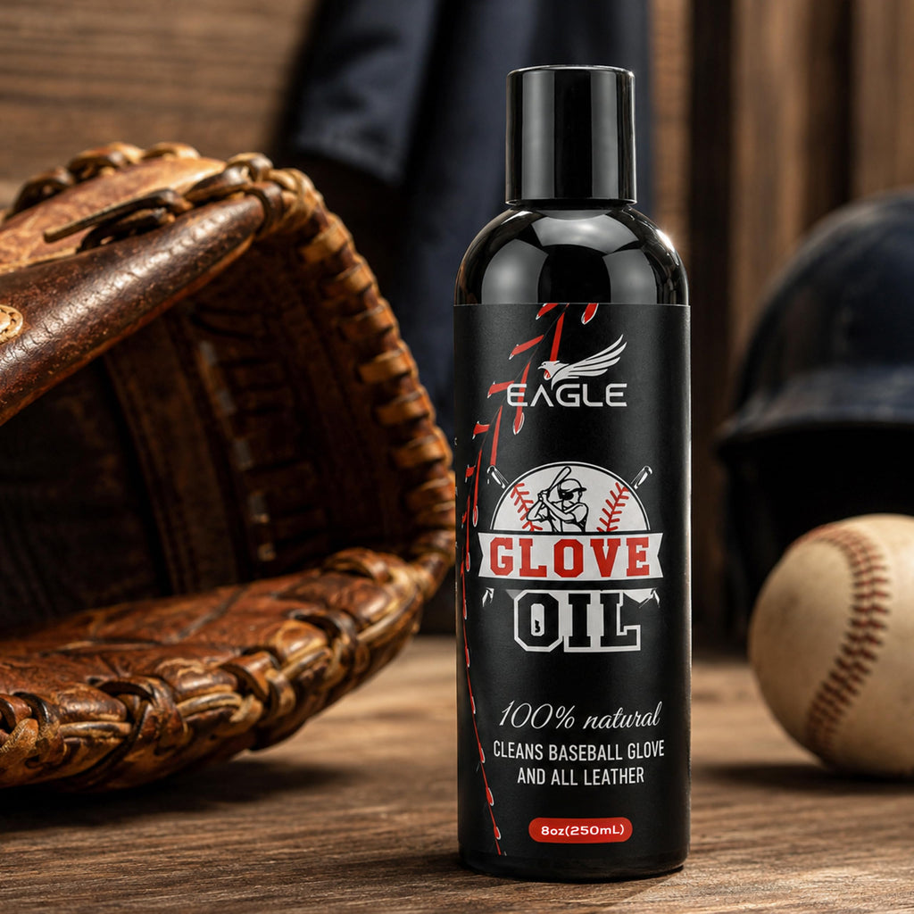 Eagle Baseball Glove Care Kit – Glove Cleaner (8oz), Oil (8oz), Conditioner (3.38oz), 2 Applicators & Cloth – Complete Leather Glove Maintenance Kit for Baseball, Softball, Catcher’s Mitts & More