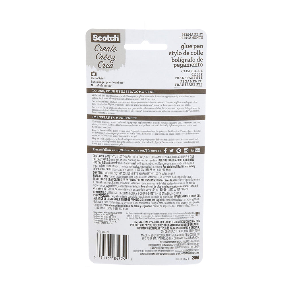 Scotch Scrapbookers Glue, 1.6 oz, Two-Way Applicator – Dual Tip, Photo-Safe, Acid-Free, Non-Toxic Adhesive for Crafts and Scrapbooking