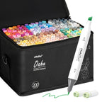 Ohuhu Alcohol Markers 200 Colors Chisel& Fine for Adult Coloring Refillable