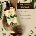Buy now Handcraft Blends Castor Oil with Rosemary Oil 8 Fl Oz | 100% Pure and Natural | Premium Grade Carrier Oil | Hair, Eyelashes and Eyebrows | Hair and Body at indiglob india