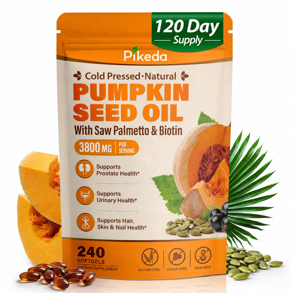 Pumpkin Seed Oil with Saw Palmetto & Biotin for Hair Growth, 240 Softgels