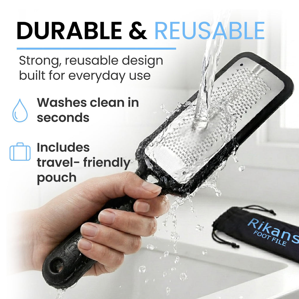 Colossal Foot rasp Foot File and Callus Remover. Best Foot Care Pedicure Metal Surface Tool to Remove Hard Skin. Can be Used on Both Wet and Dry feet, High Grade Stainless Steel File