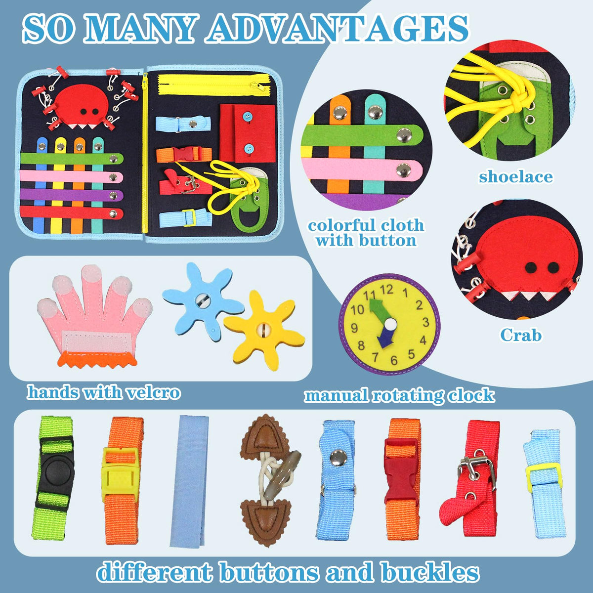 Fidget Blanket for Adults with Dementia, Dementia Products for Elderly