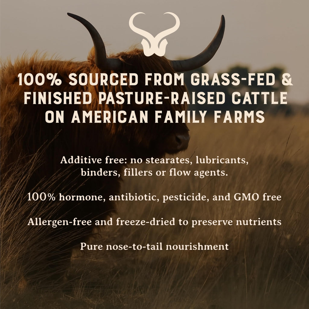 HEART & SOIL Pure American Beef Liver, 180 Capsules | 100% grass fed & finished from pasture-raised cattle. Beef liver capsules, Nature's Ultimate Superfood. Made in USA.