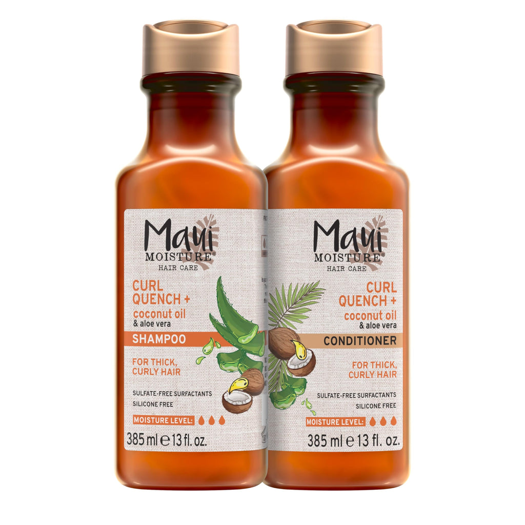 Buy now Maui Moisture Curl Quench + Coconut Oil Curl-Defining Anti-Frizz Shampoo to Hydrate and Detangle Tight Curly Hair, Softening Shampoo, Vegan, Silicone & Paraben-Free, 13 fl oz at indiglob india