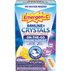 Emergen-C Immune Plus Crystals, On-the-Go Immune Support Supplement with Vitamin C, Vitamin D, B Vitamins, Zinc and Manganese, Berry Lemonade, Back to School Essentials - 28 Stick Packs